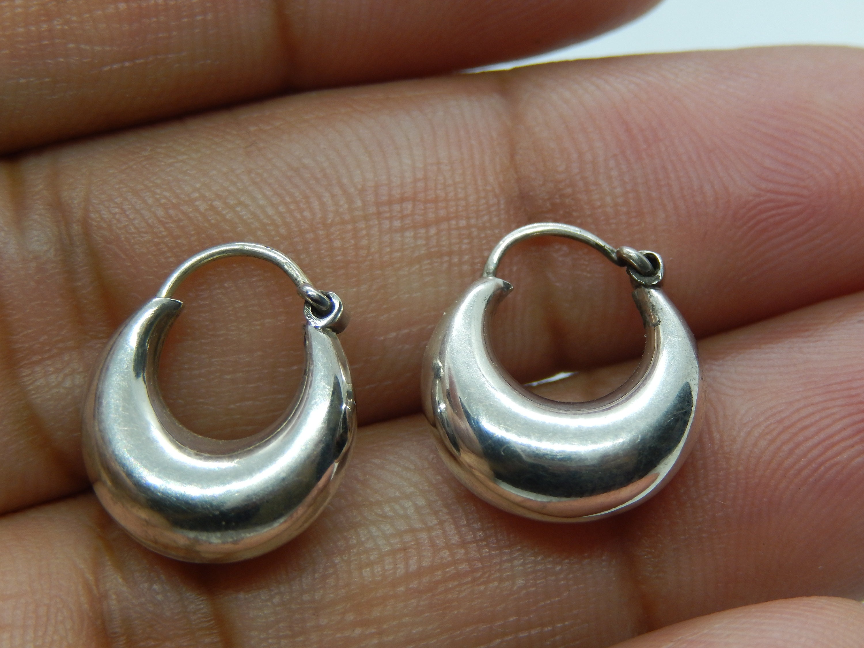 [haesool] 925Silver☆GME06 Earrings Sterling Silver 925 Hoop Earrings - Etsy