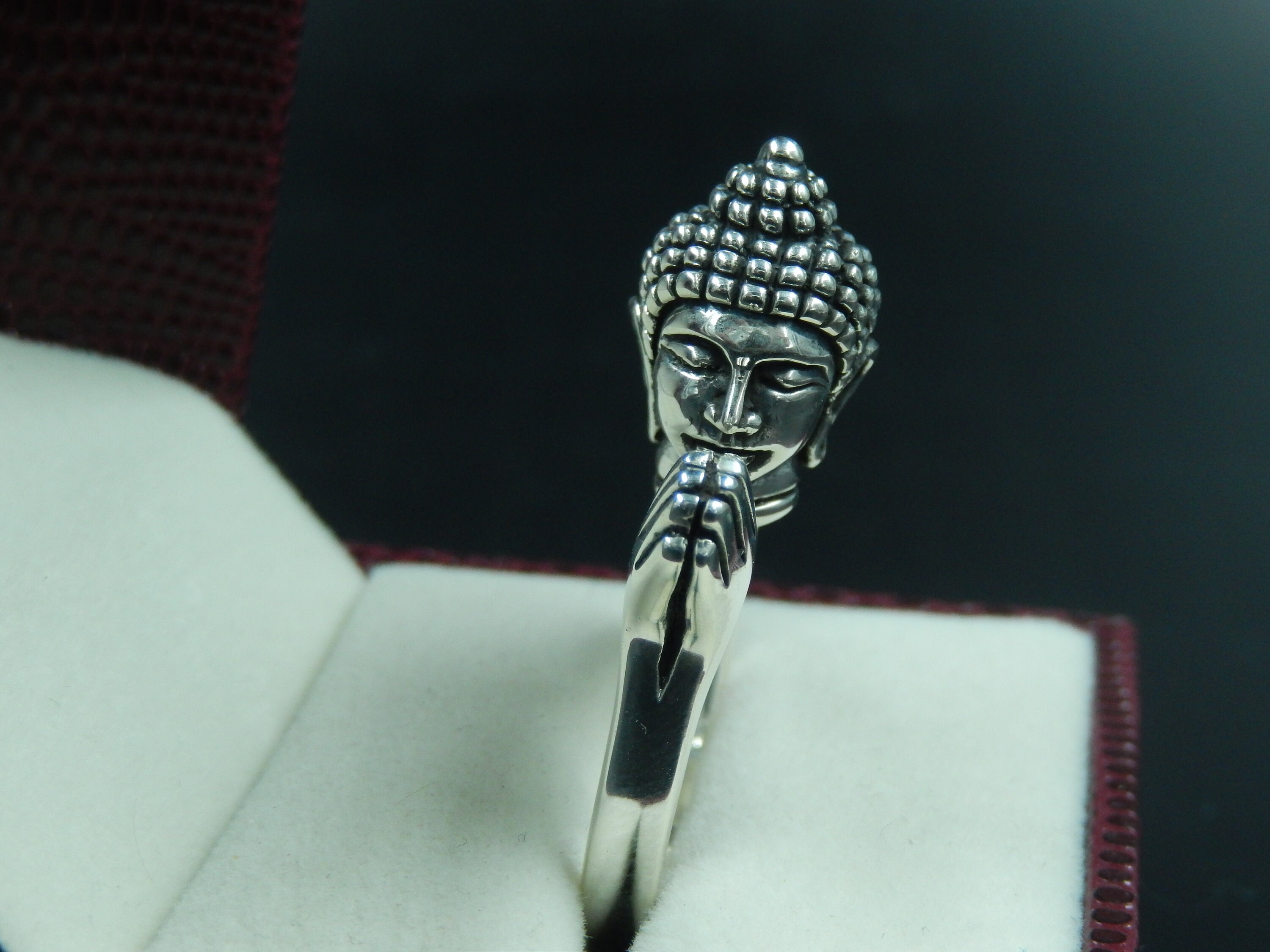 【メーカー公式ショップ】 Hand Made Sterling Silver 925 Lord Buddha Ring - Etsy アクセサリー