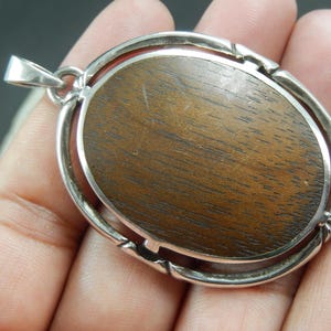 Sterling Silver 925 Pendant with Ebony Wood