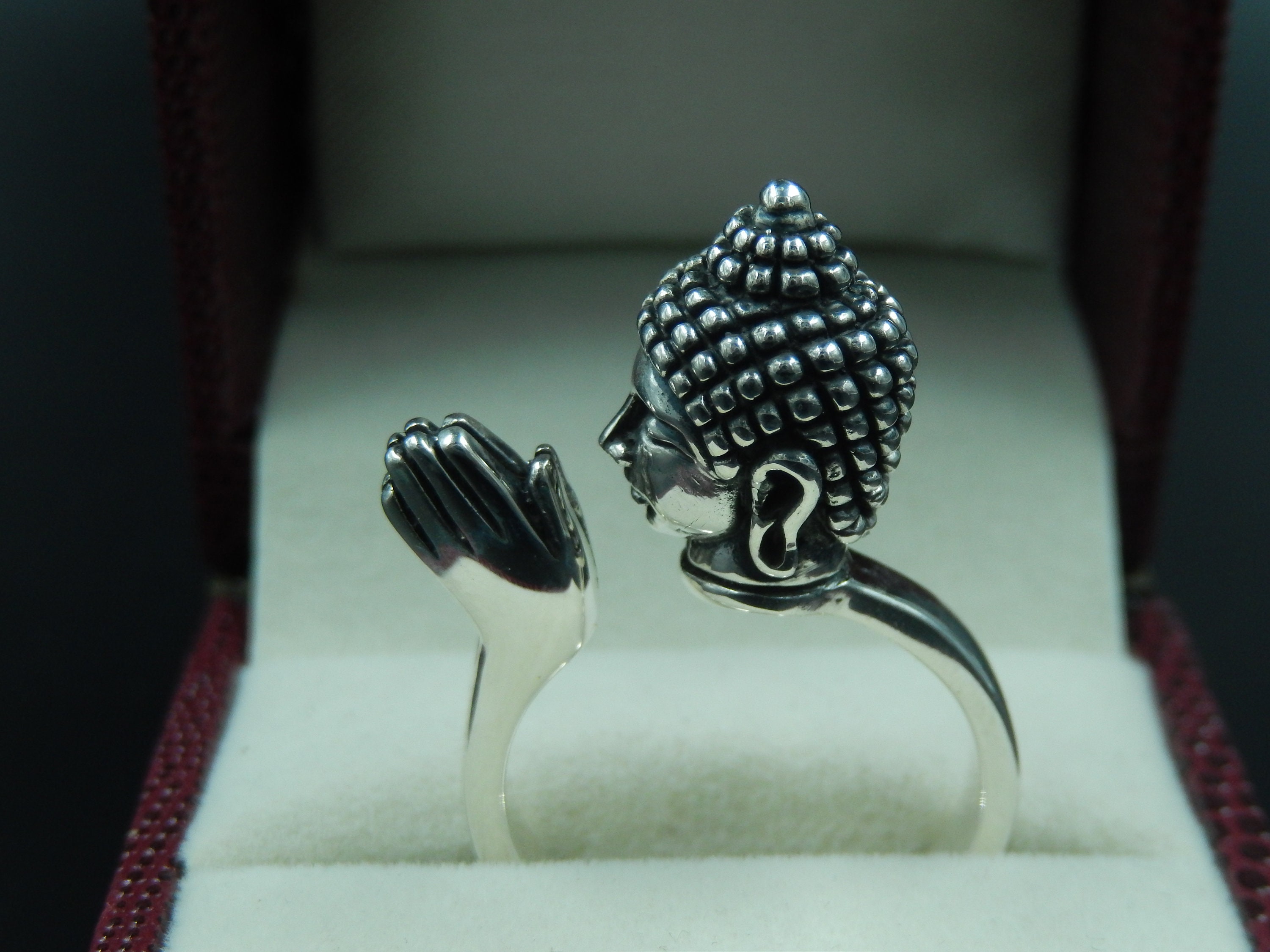 Sterling silver deals buddha ring