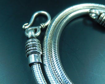 925スターリングシルバー1.60?MM Realスネークチェーンネックレスwith Pear Shape clasp rhodi 並行輸入品 | 925スターリングシルバー1.5 MMスネークチェーンネックレス