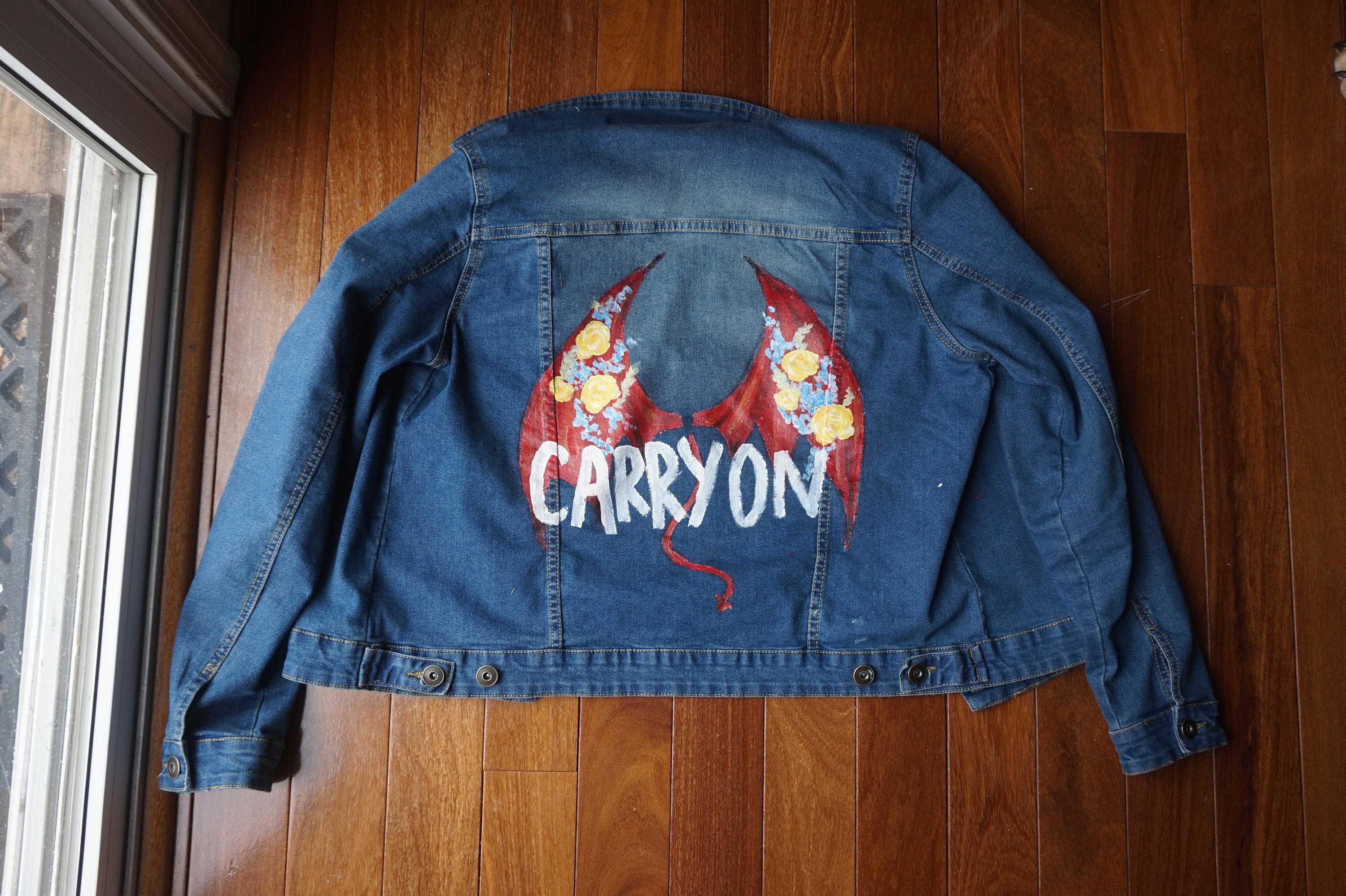 Carry On Hand Painted Jacket | Etsy