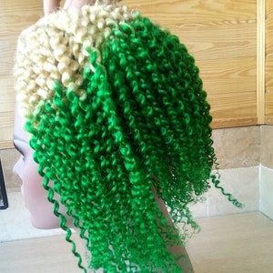 3bundles ombre 2tone blonde/green hair human hair bundles human hair weft deep wave human hair extensions human hair weaving brazilian hair image 1