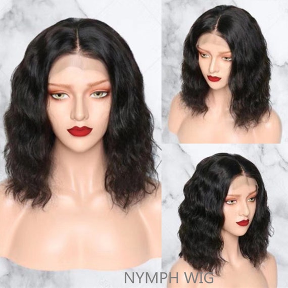 Natural full lace top human hair wigs