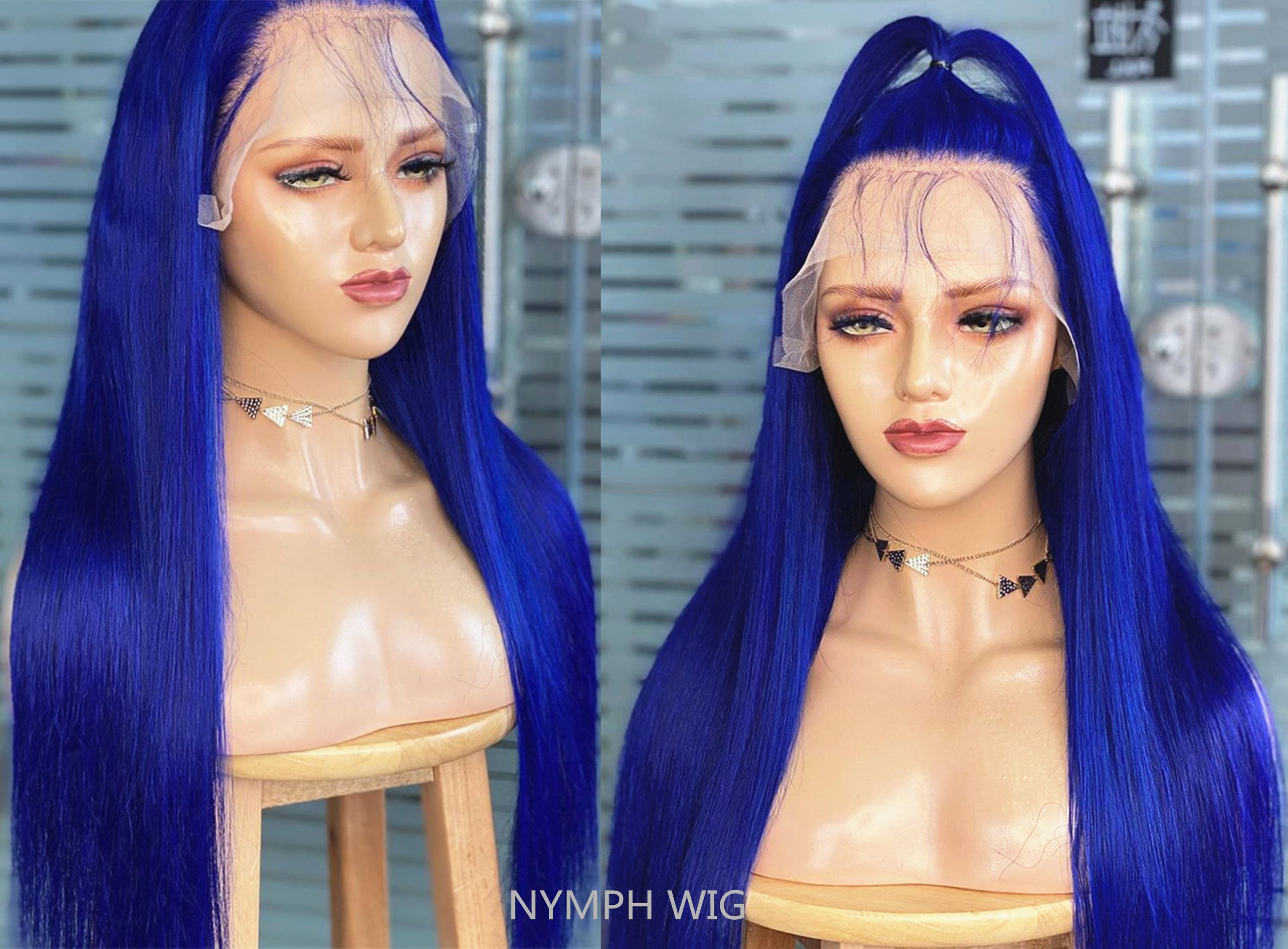 1. "Good Quality Blue Hair Wigs" - wide 9
