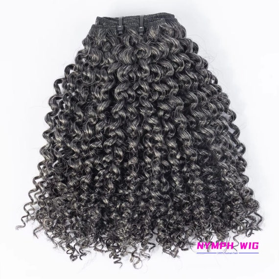 3bundles Salt and Pepper Human Hair Bundles Salt Pepper Hair Weft Deep Curly Grey Human Hair Extensions Gray Hair Free Shipping Etsy