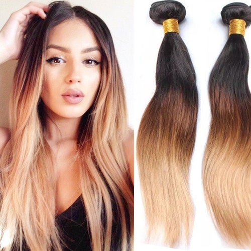 3 Bundles Ombre Human Hair Extensions 3tone 1b/4/27 Colour - Etsy UK 3 Bundles Ombre Human Hair Extensions 3tone 1b/4/27 Colour - Etsy UK