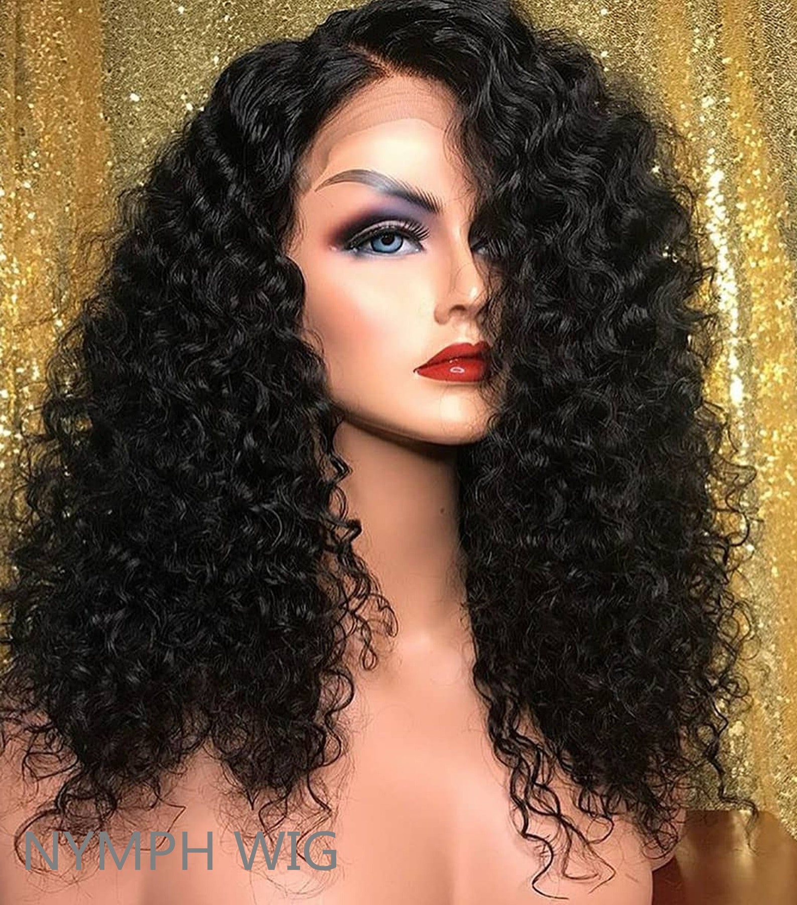 Pelucas de pelo rizado profundo para mujeres de encaje frontal Etsy