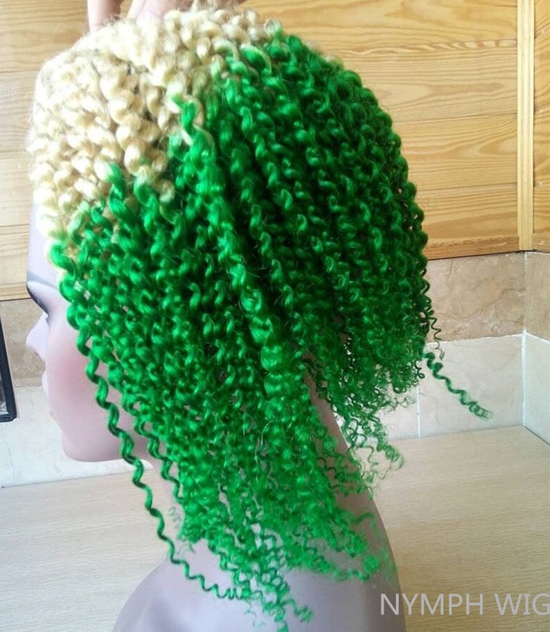 3bundles ombre 2tone blonde/green hair human hair bundles human hair weft deep wave human hair extensions human hair weaving brazilian hair image 1