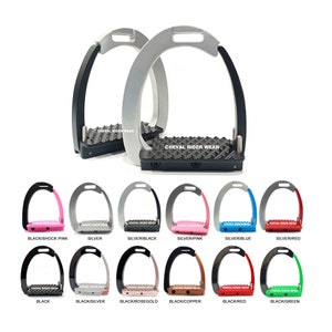 Premium Quick Release Safety Stirrup Irons Horse Riding Flexible Safety Stirrup Iron Equestrian - 4.0&quot; & 4.75&quot; size Lightweight Aluminum