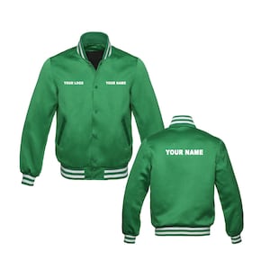 CUSTOM SATIN JACKET, Custom Varsity Jacket, Custom Satin Bomber Jacket, Letterman Jacket, Custom Bomber Jacket