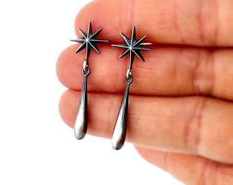 Sterlingzilveren oorbellen met ster: hemelse sieraden