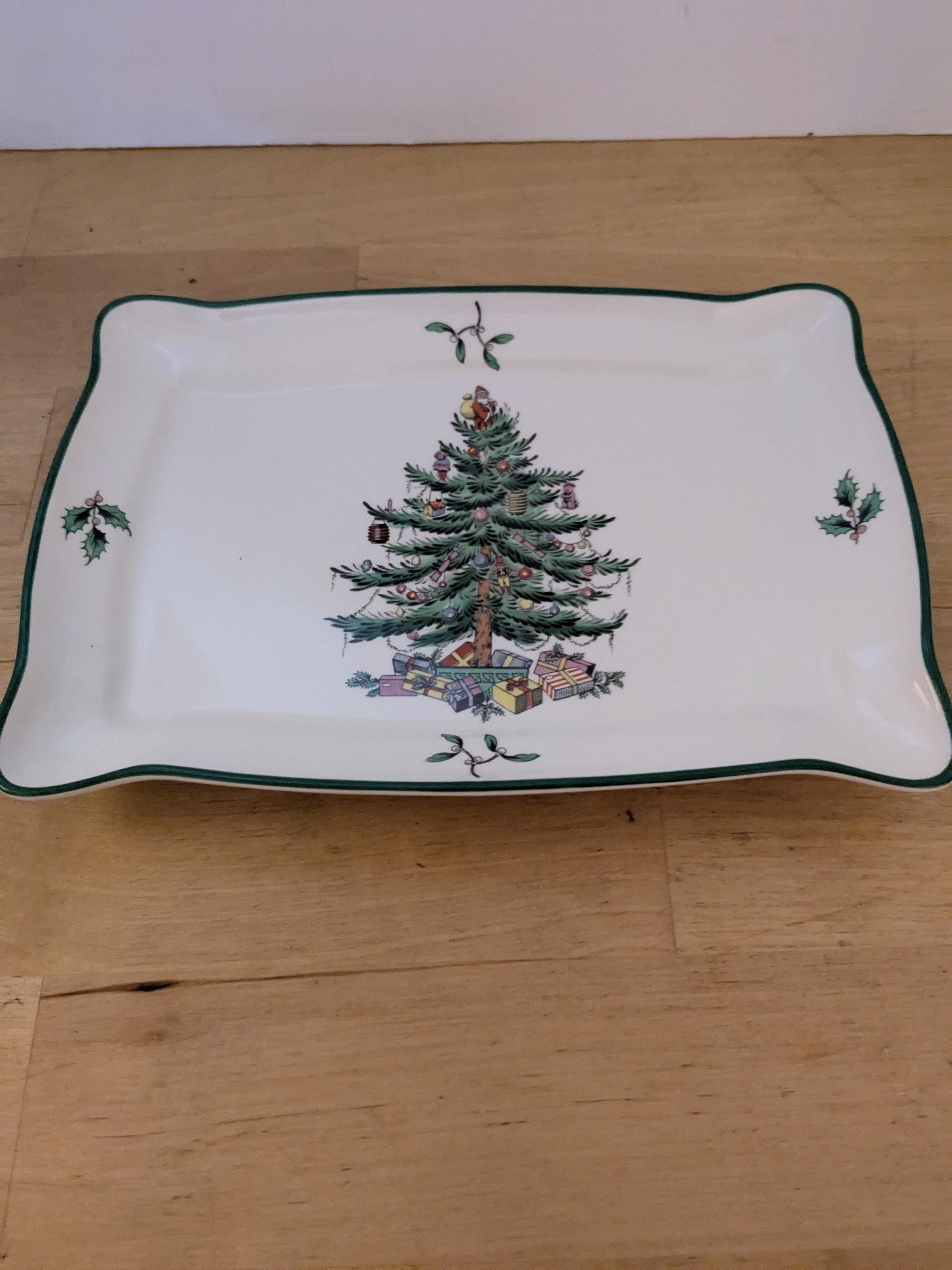 Spode Christmas Tree Cookies For Santa Plate Vintage Spode Candle