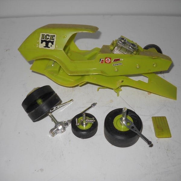 Ice T model kit 1/24 Monogram Tom Daniel RARE lime green plastic  1970  8284 for parts or repair 050 box 19