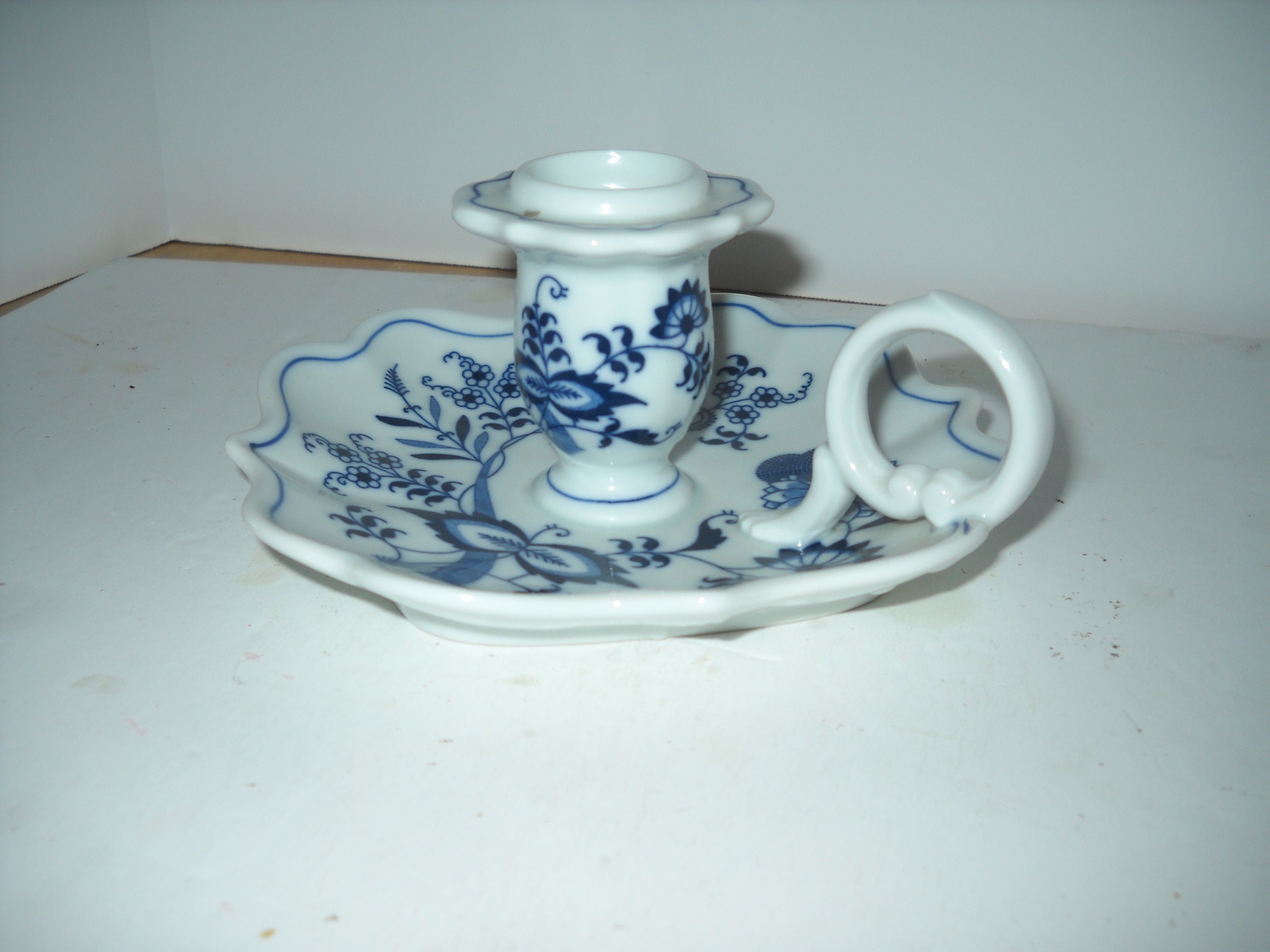 Candle Holder Blue Danube Onion Japan Chamber Ceramic Floral Etsy UK