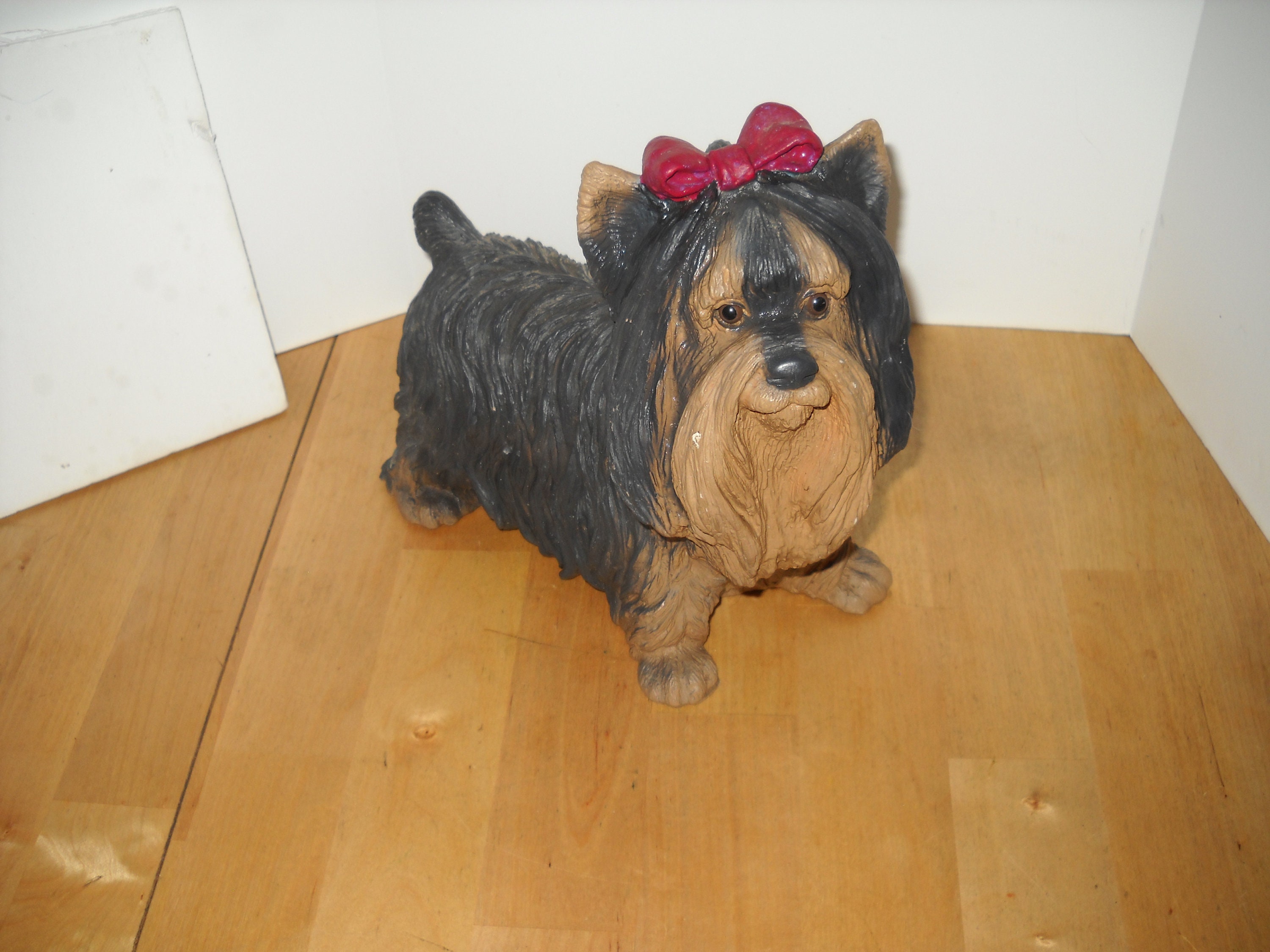 Yorkie Dog Figurine Door Stop Universal Statuary 1994 807 Etsy