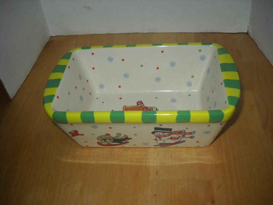 Baking Dish Bowl Temptations Tara Mini Loaf Ceramic Holiday Etsy