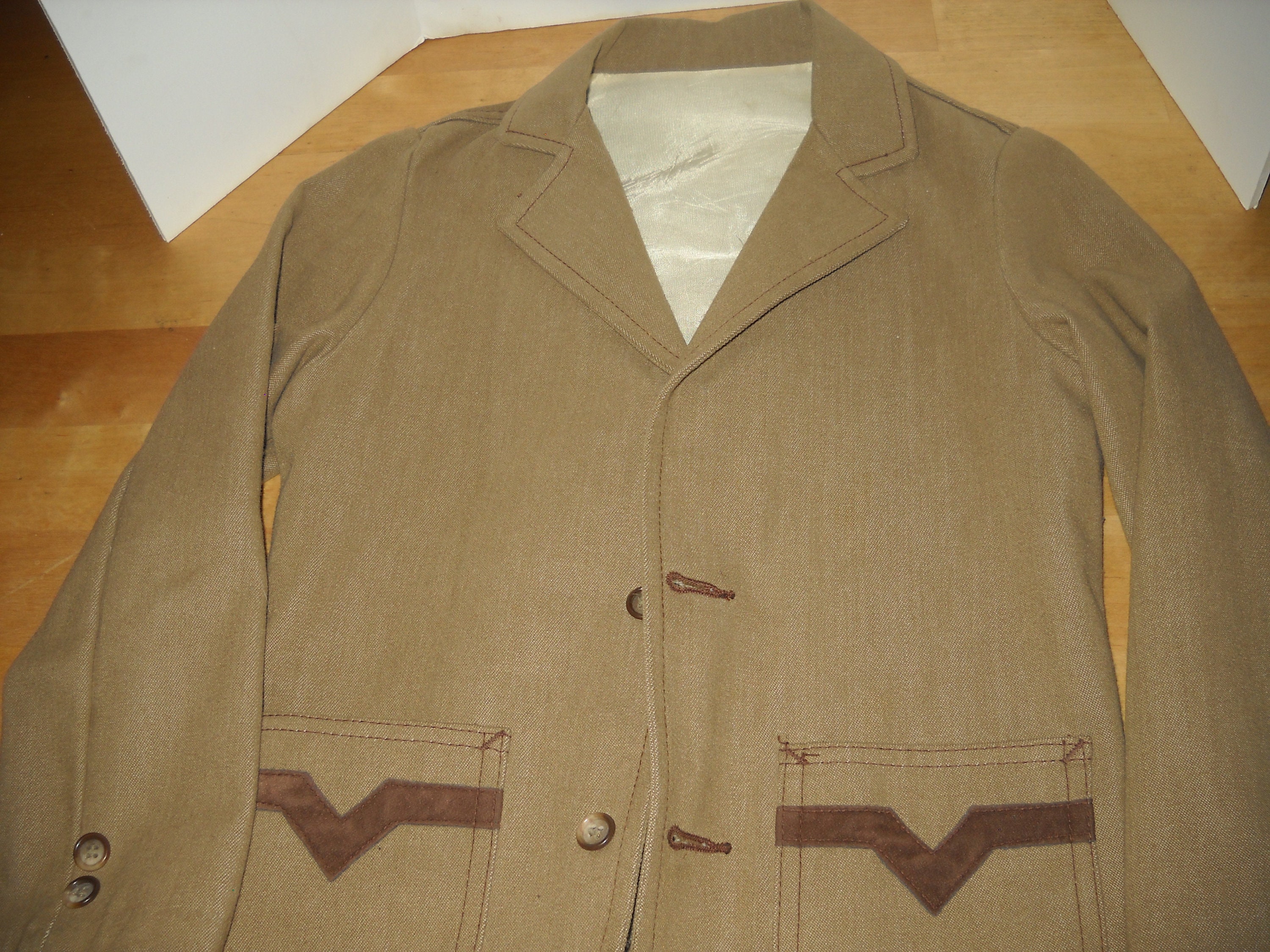 Vintage 50s Mid-Western Sport Togs Brown Leather Fringe Jacket, Sz