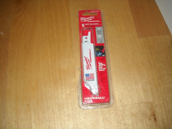 New Old Stock Milwaukee Hackzall 5 EMT Blades 4 M12 M18 49 00 5418