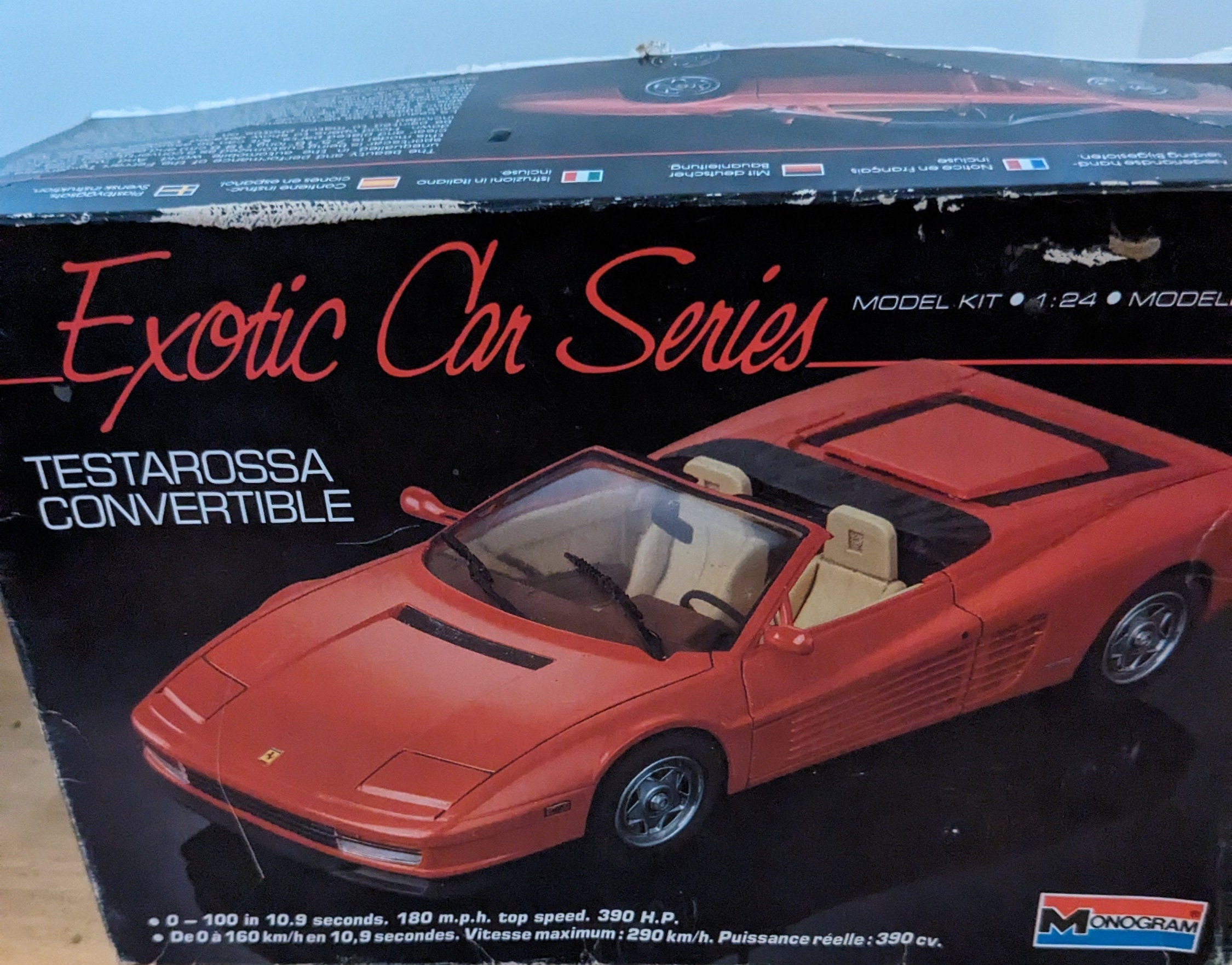 Ferrari Testarossa Convertible Model Kit 1/24 Monogram