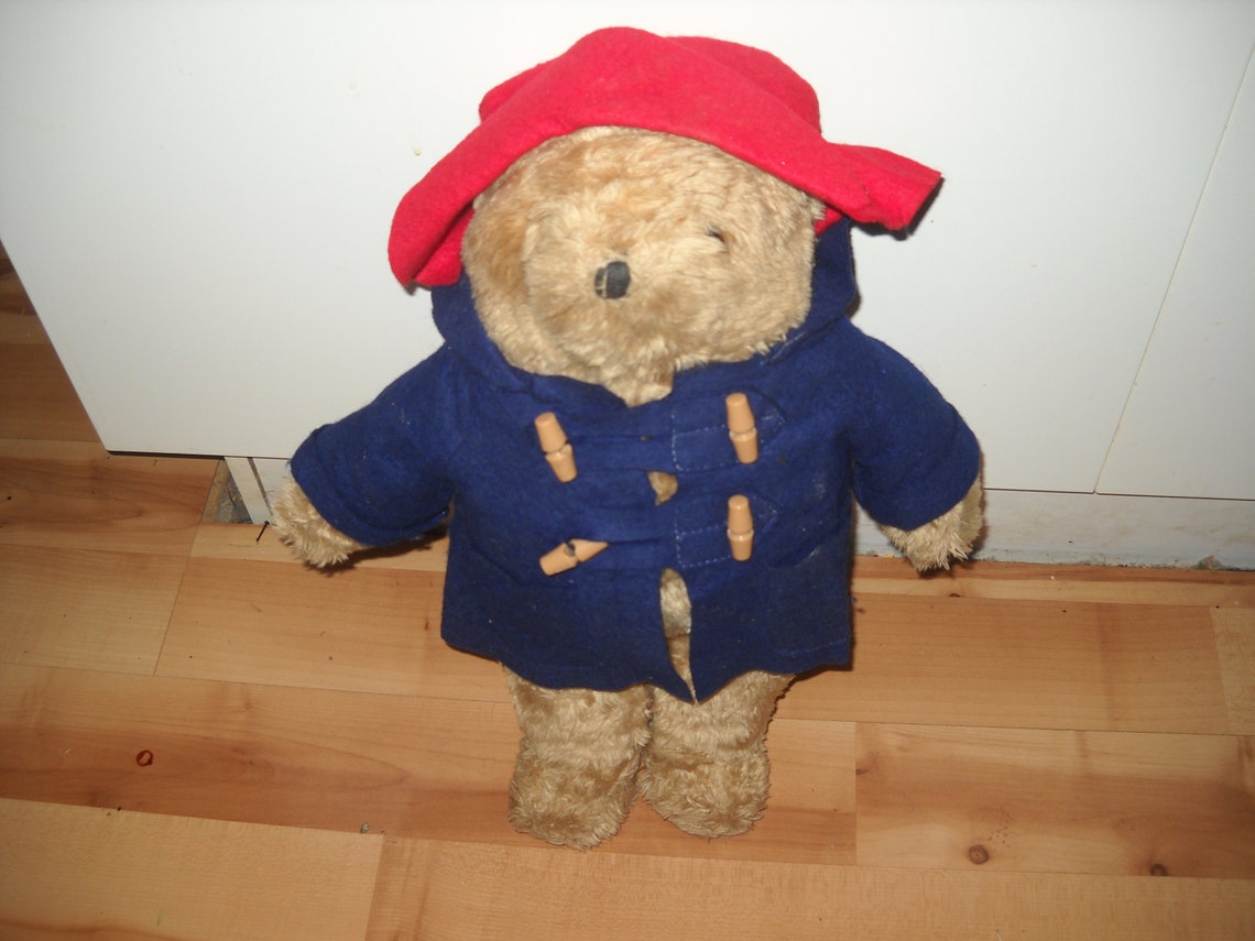 17 Paddington Bear Eden Toys Plush 1982 Red Hat Blue Etsy