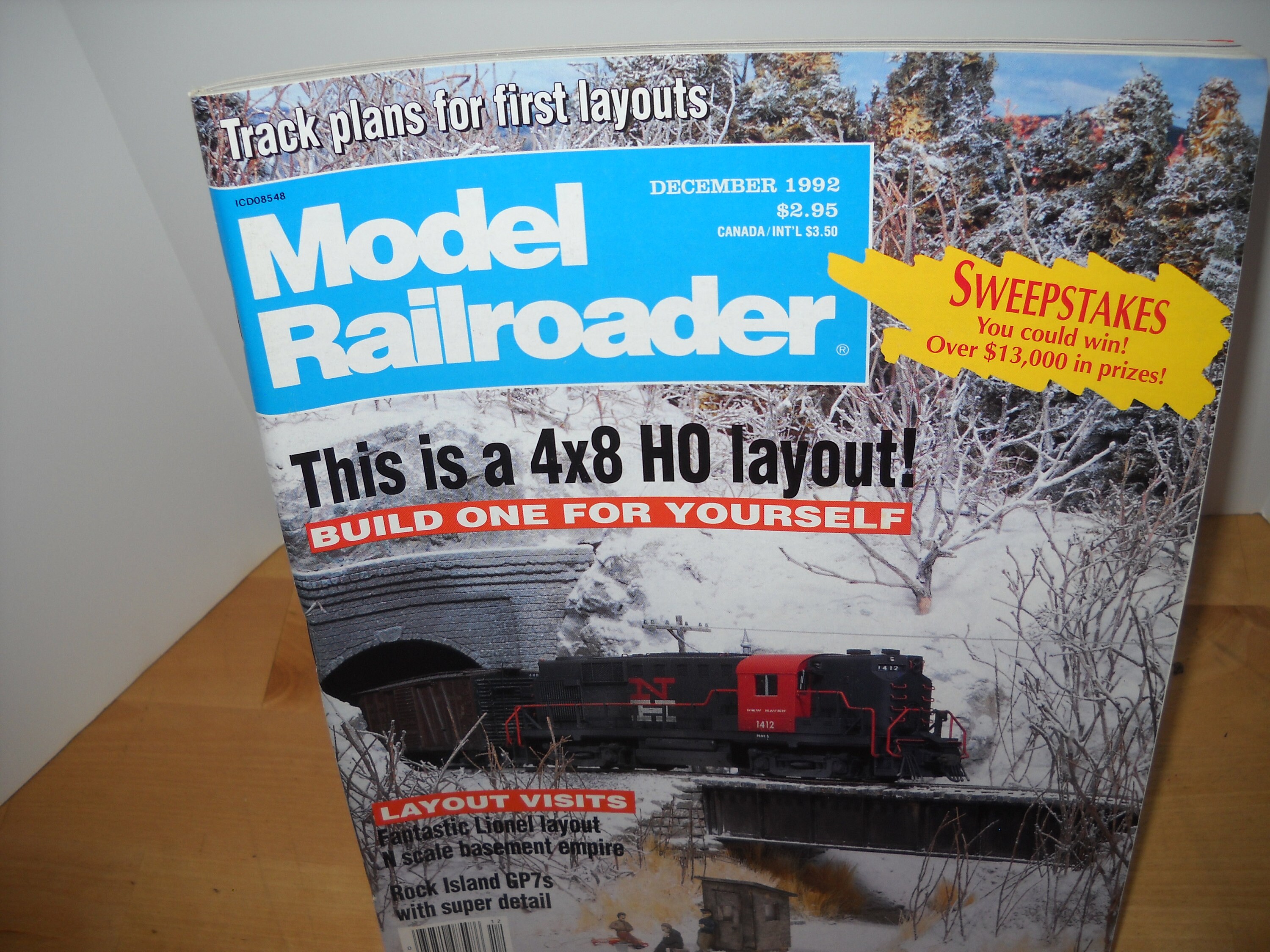 Model Railroader 1992 December Magazine 4x8 HO layout Lionel Etsy