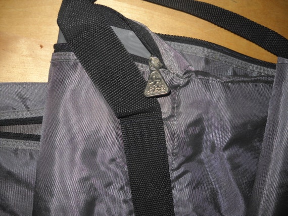 ski bag travel luggage tote gray black trim zippe… - image 3