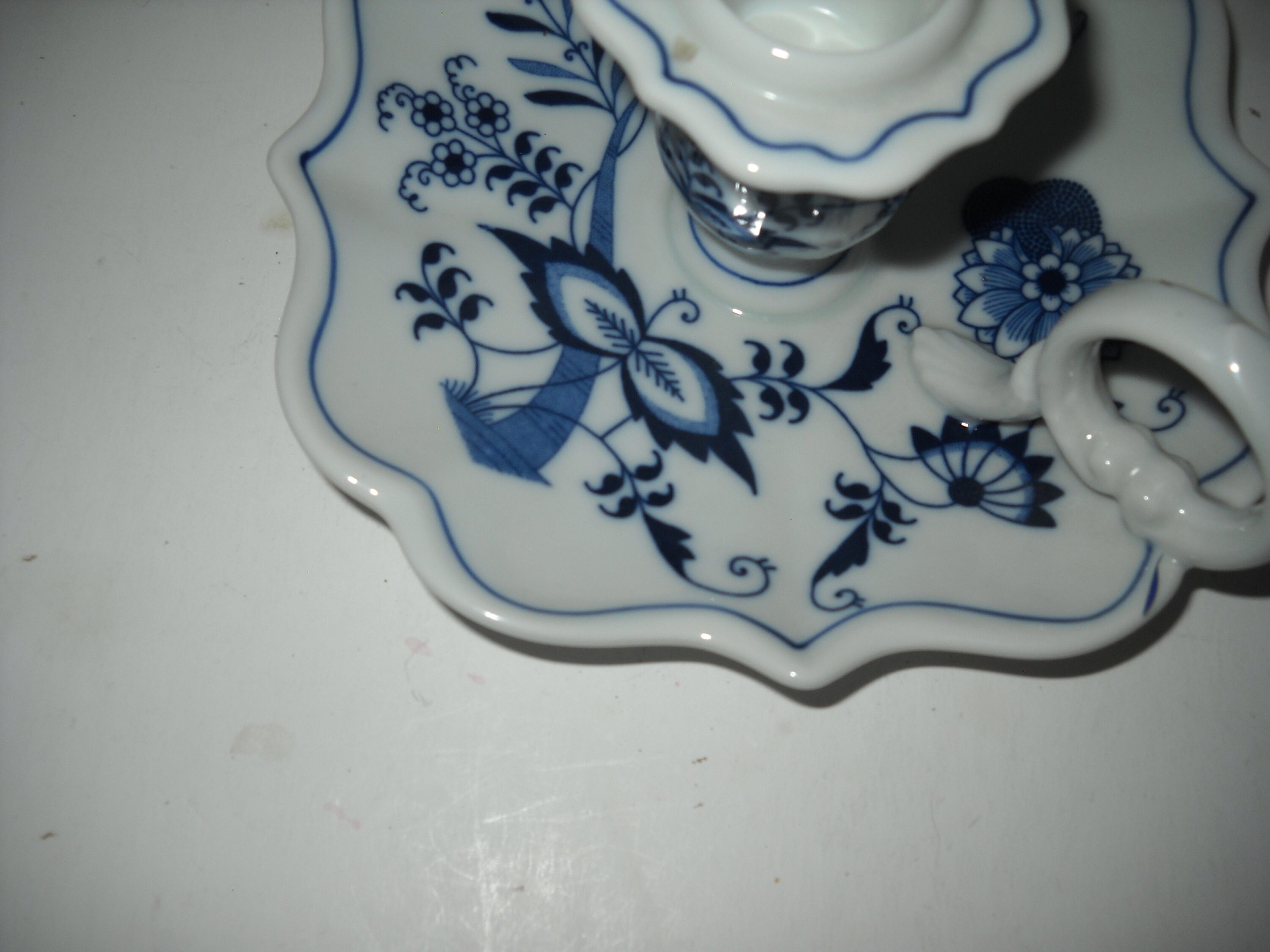 Candle Holder Blue Danube Onion Japan Chamber Ceramic Floral Etsy UK
