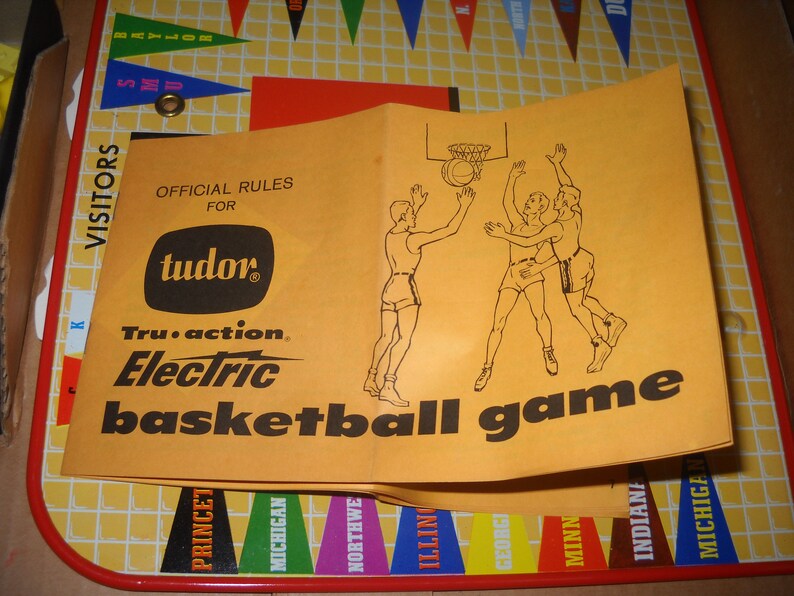 Electric Basketball game in box NEW old stock Tudor Tru action Etsy