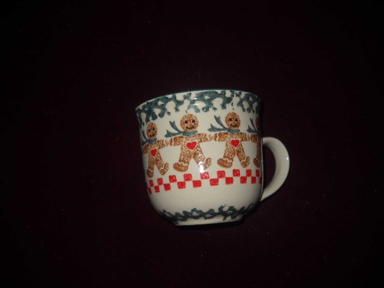 Gingerbread Man Green Sponge Border Tienshan Folk Craft Etsy