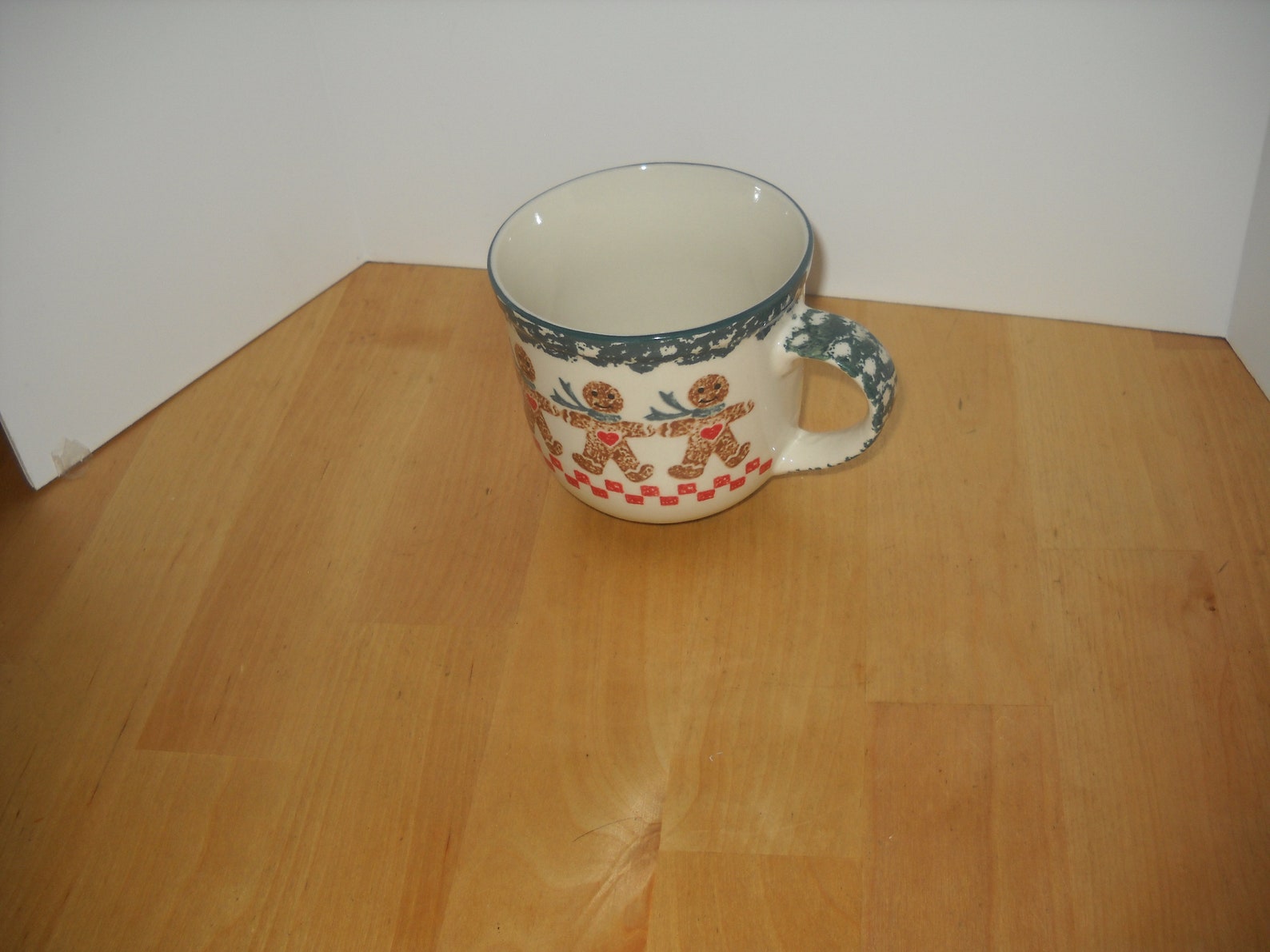 Gingerbread Man Green Sponge Border Tienshan Folk Craft Etsy