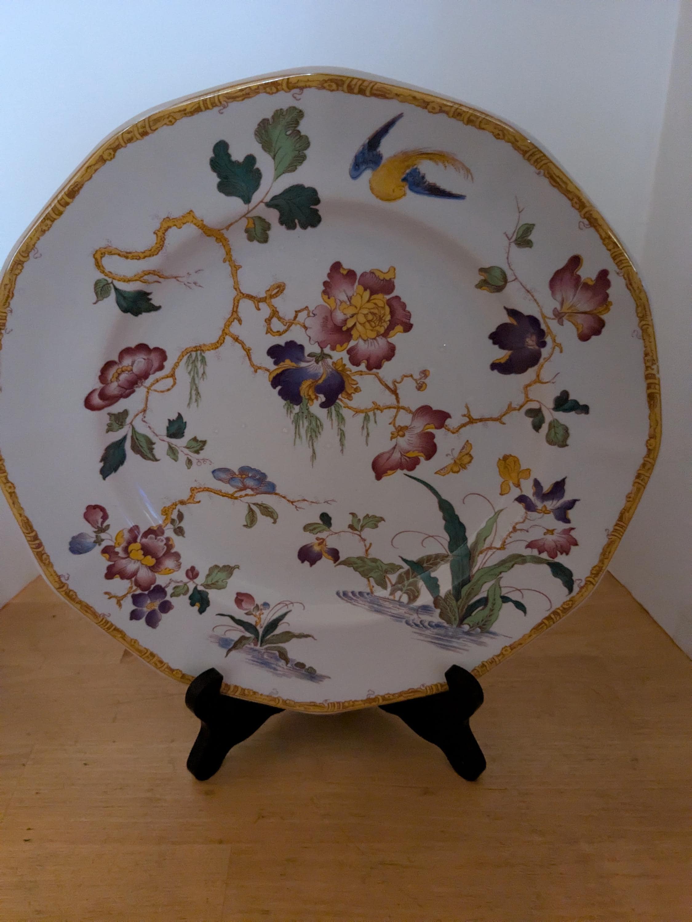 【美品】ウェッジウッド　デボンローズ／デヴォンローズ　ディナー皿　２枚　貫入あり 美品】ウェッジウッド デボンローズ／デヴォンローズ ディナー皿 2枚