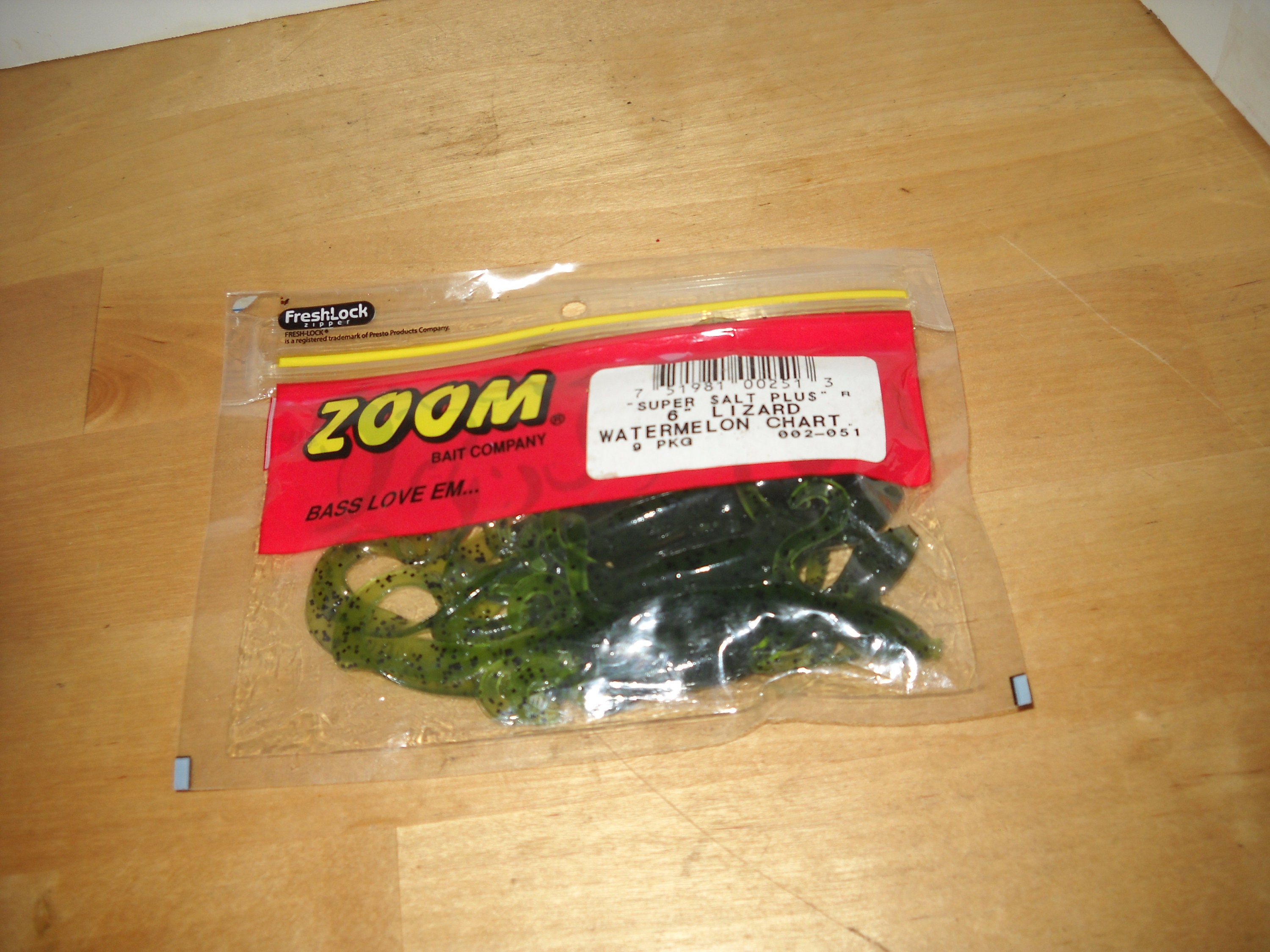 Zoom Lure Bait 6 Lizard Watermelon Super Salt Plus 9 Pieces 002