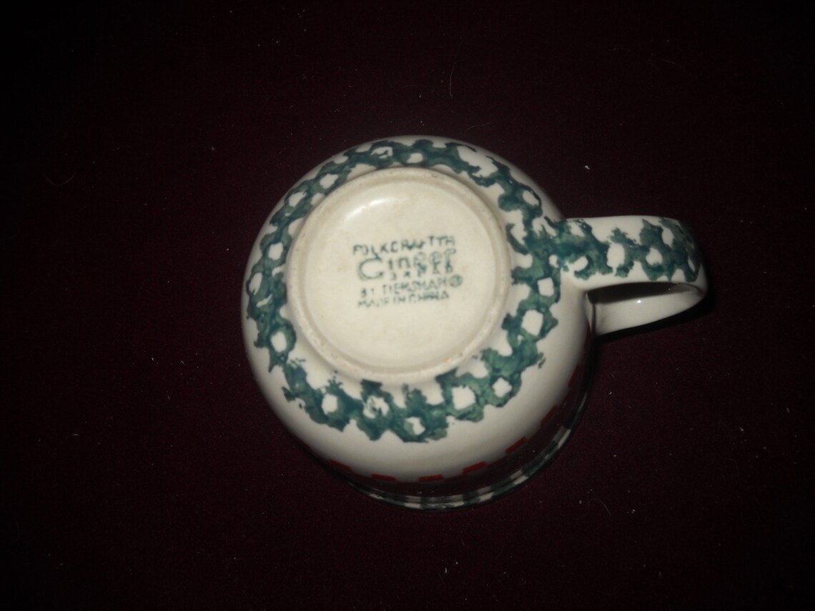 Gingerbread Man Green Sponge Border Tienshan Folk Craft Etsy