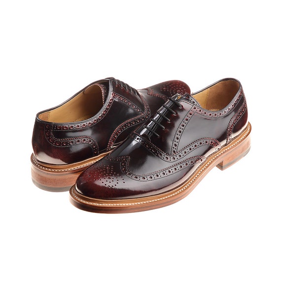 burgundy men shoes