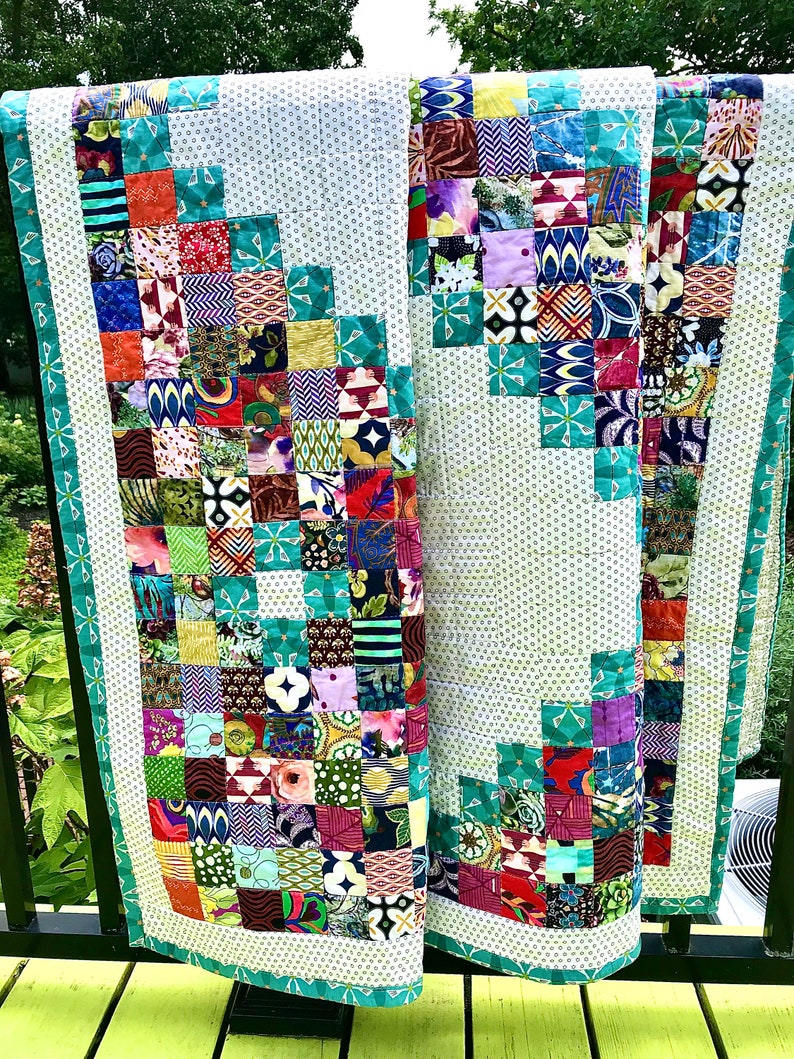 Happy Scrappy Lap Quilt - Etsy