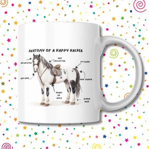 Anatomy of a Happy Hacker mug | horse rider mug | horse mug | gifts for horse lovers | Horse Lover Gift | Mug