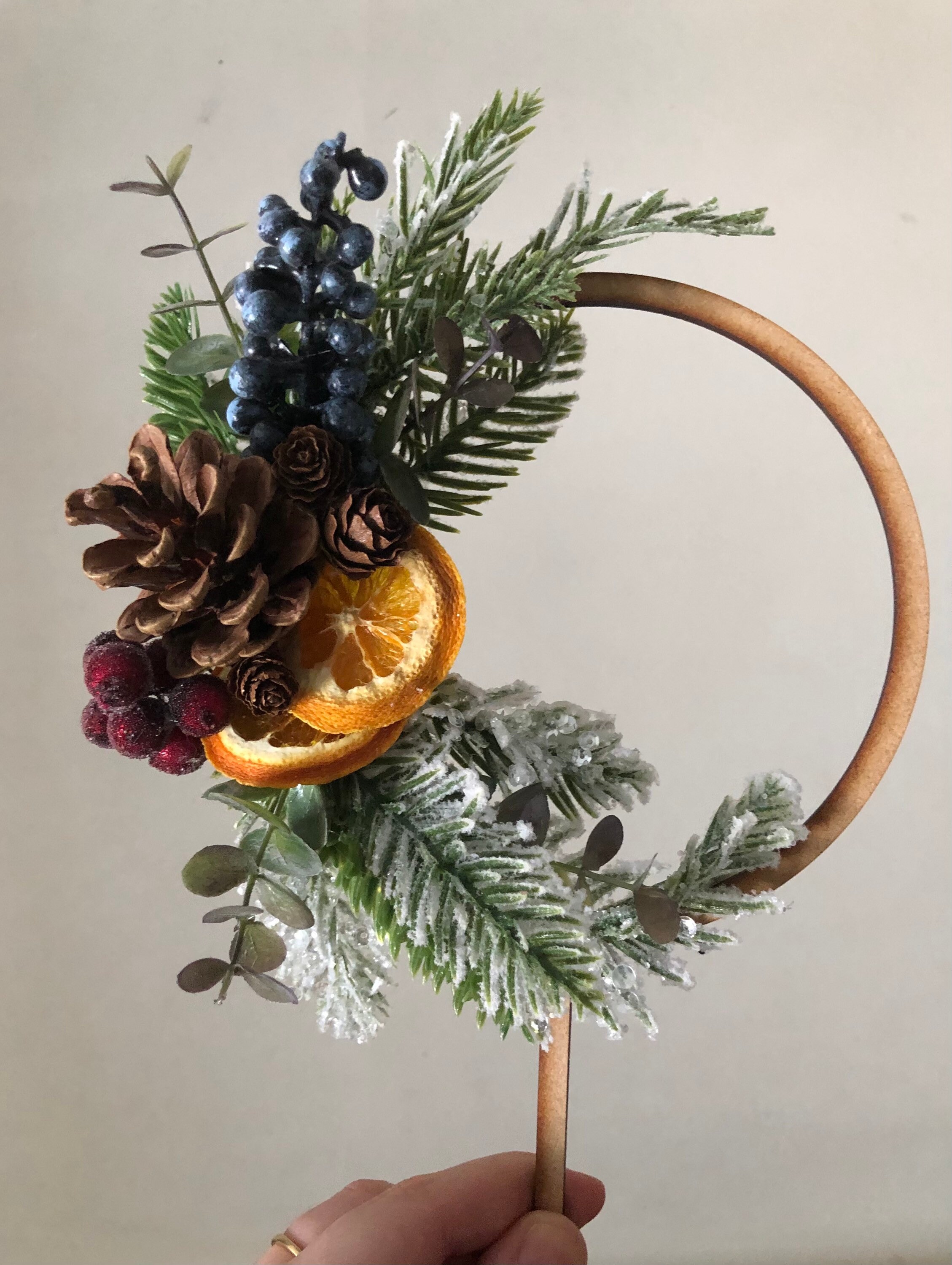 Cake Topper Christmas Cake Topper Christmas Wreath Cake  Etsy UK