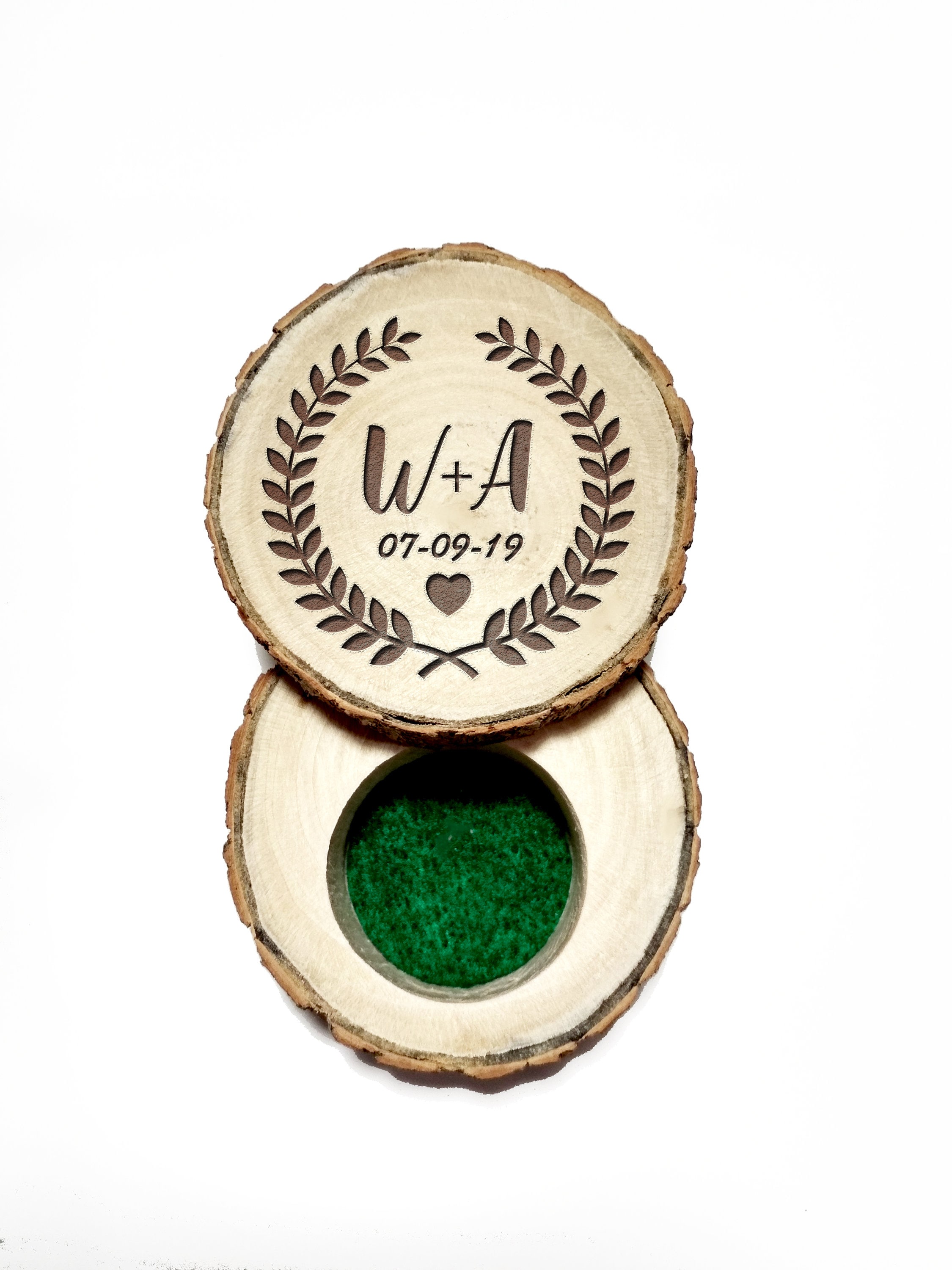 Personalized Wood Ring Box | Rustic Wedding Ring Box | Engagement Ring ...