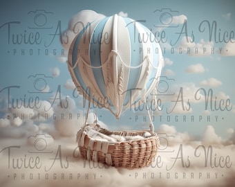 Newborn Digital Backdrop,  digital background newborn, digital, girl backdrop newborn, newborn digital composite digital, hot air balloon