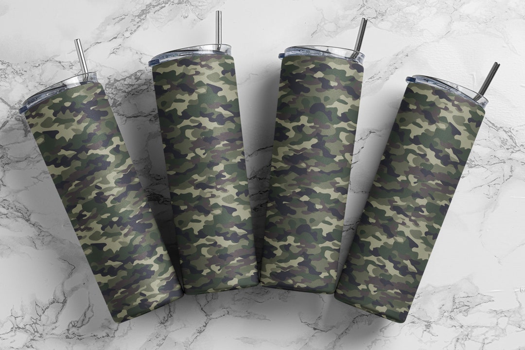 Patriotic Army Camo Tumbler Wrap 20 Oz Armed Forces Tumbler Wrap