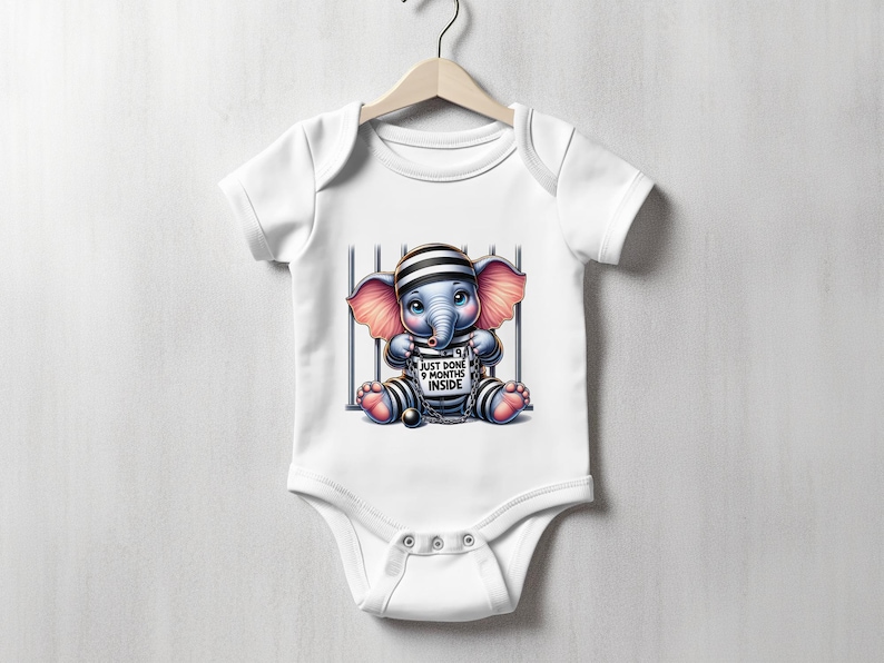 Just Done 9 Months Inside Svg, Cute Baby Bodysuit Design, Funny Newborn Digital Art, Infant onsie Png, Baby Shower Gift , Commercial use image 1