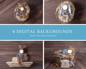 4x Easter Bunny Face Insert Rabbit Newborn Digital Backdrop newborn digital background digital backdrop bunny digital overlay template