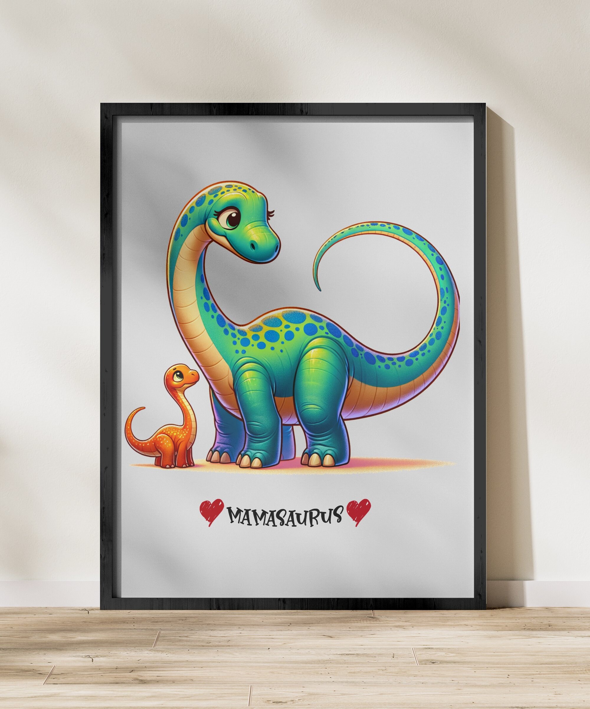 Mamasaurus SVG, Cute Dinosaur Mama and Baby, Motherhood T-rex ...