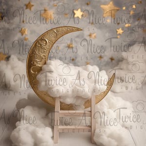 Newborn Moon Digital Backdrop, newborn moon digital background, digital backdrop newborn, newborn backdrop, newborn digital moon prop