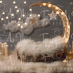 Newborn Digital Backdrop, digital background newborn, digital, girl backdrop newborn, newborn digital composite digital, moon theme