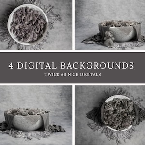 4x Newborn Digital Backdrop, newborn digital background, digital backdrop newborn, newborn backdrop, grey newborn digital backgrounds