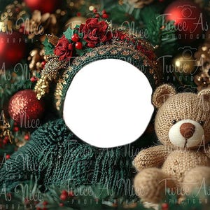 Christmas face insert  Digital Backdrop, digital background, Newborn face insert backdrop,, baby head insert.
