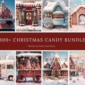 100+ Christmas Digital Backdrop, digital background , Massive Christmas Bundle, digital composite digital overlay , Candy Designs