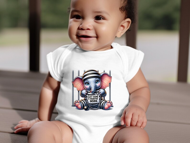 Just Done 9 Months Inside Svg, Cute Baby Bodysuit Design, Funny Newborn Digital Art, Infant onsie Png, Baby Shower Gift , Commercial use image 6